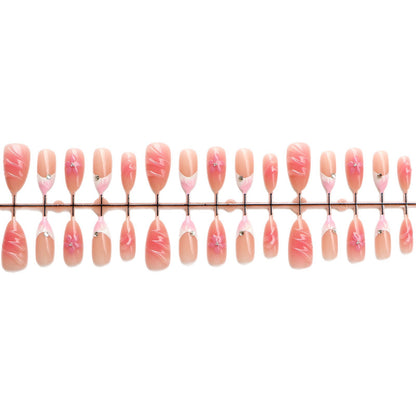 Floral Embellished Press-On Nail Set Acalora