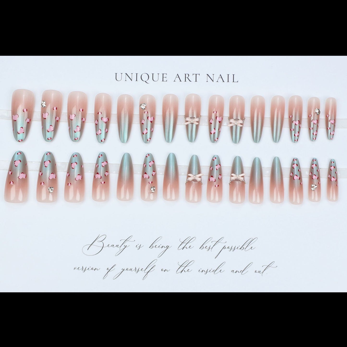 Artistic Decorative Press-On Nail Tips Acalora