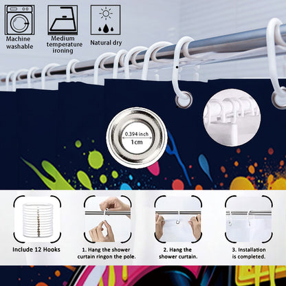 Digital Art-Themed Four-Piece Bathroom Set