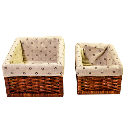 Storage basket with removable fabric cover