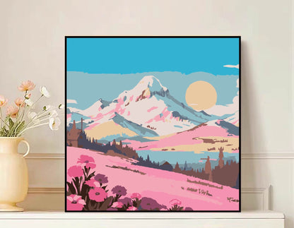 Scenic Mountain Landscape Canvas Art