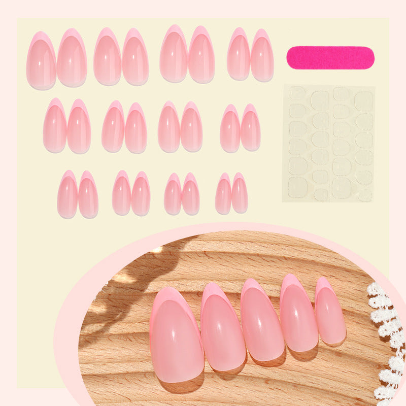 Premium Press-On Nail Set with Elegant French Tip Design Acalora