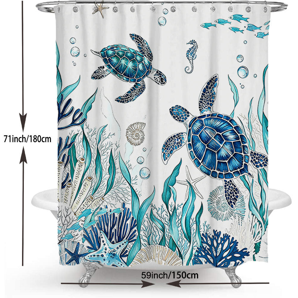 Ocean-Inspired Shower Curtain