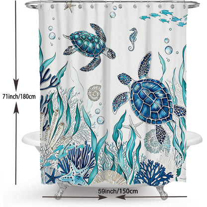 Ocean-Inspired Shower Curtain