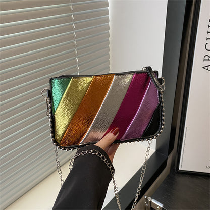 Colorful Metallic Chic Crossbody Bag Acalora