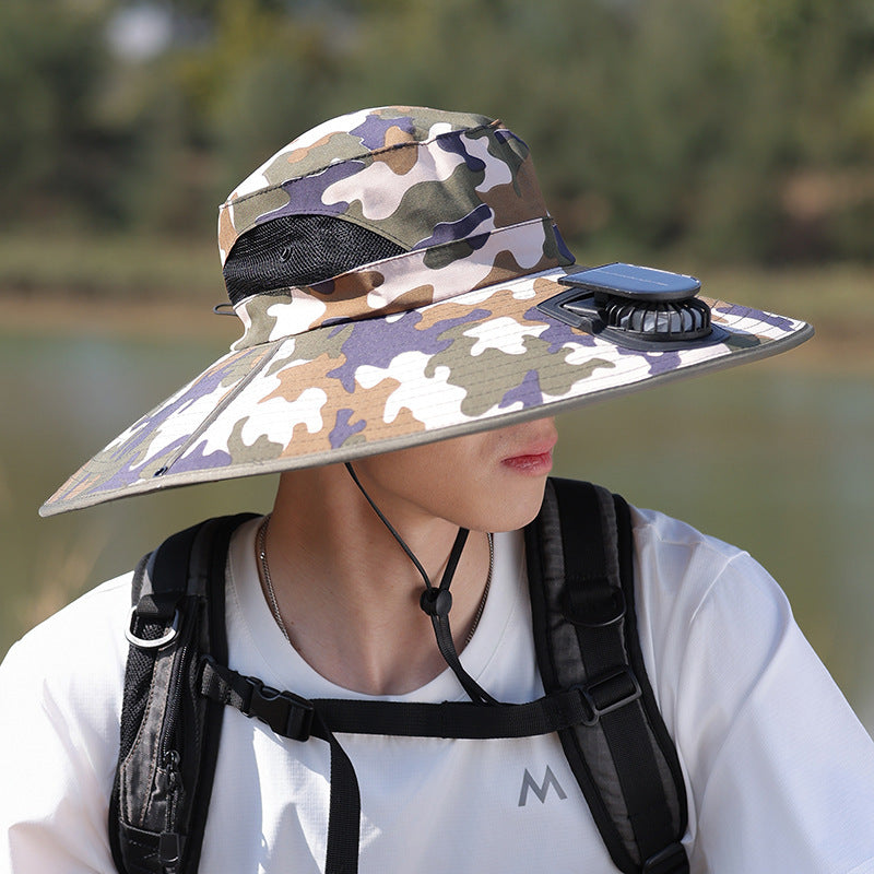 wide-brimmed outdoor sun hat with UV protection, breathable mesh, and adjustable chin strap Bowlift