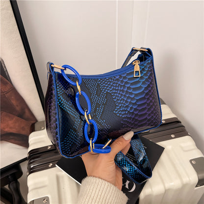 Stylish Textured Snakeskin Effect Handbag Acalora
