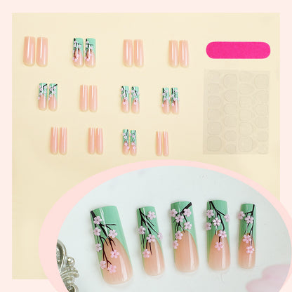 Floral Design Press-On Nails Set Acalora