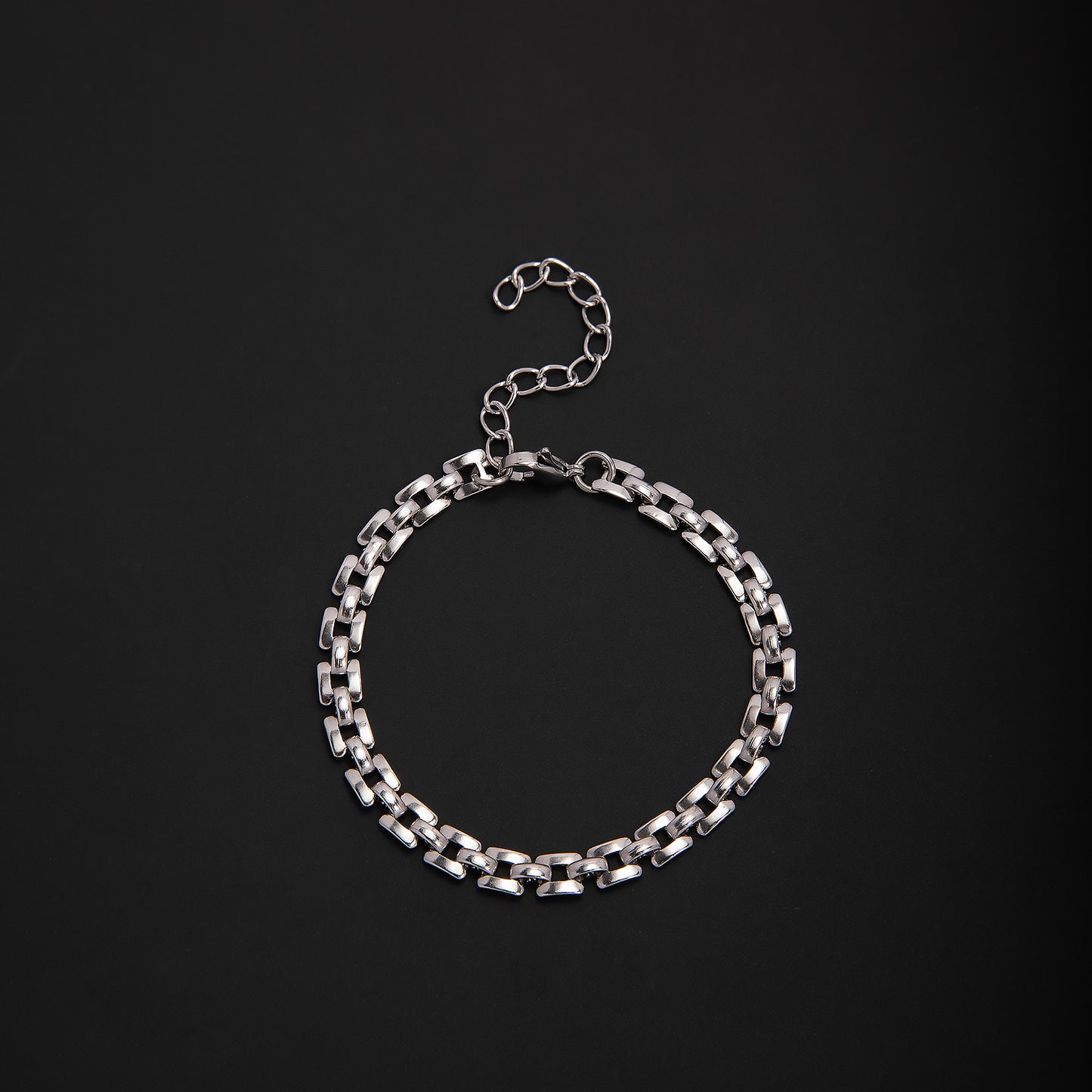 Elegant Geometric Link Bracelet Acalora