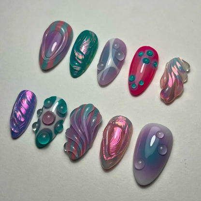 Artistic 3D Nail Design Acalora