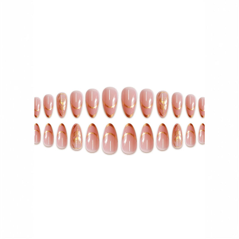 Elegant Floral Stiletto Press-On Nails Acalora