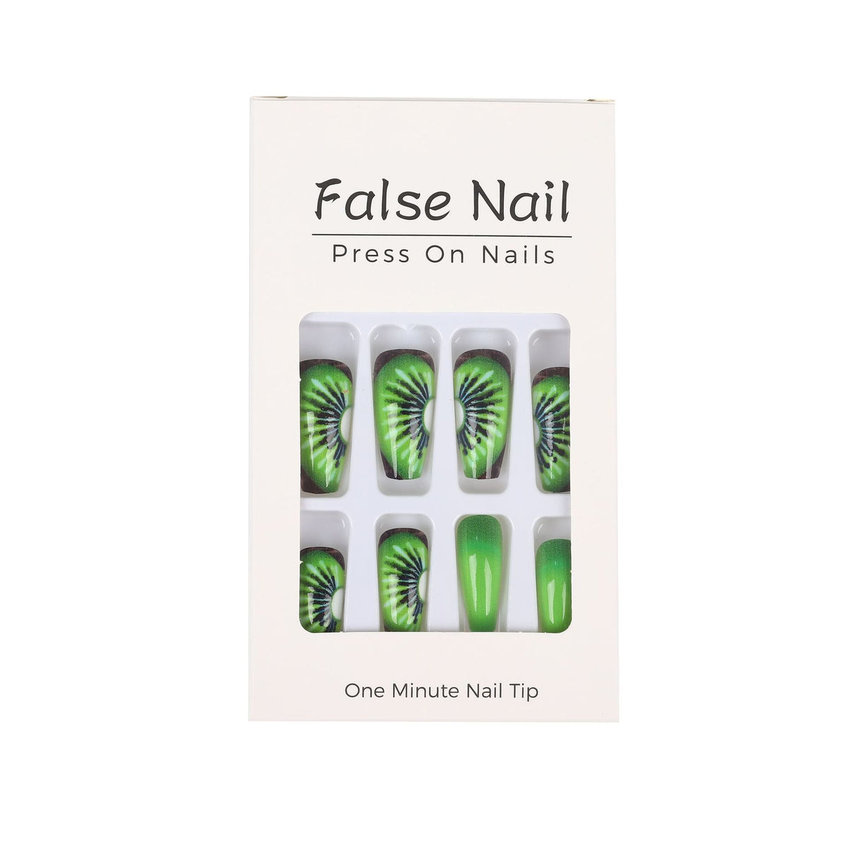 Creative artificial nails with kiwi motif Acalora