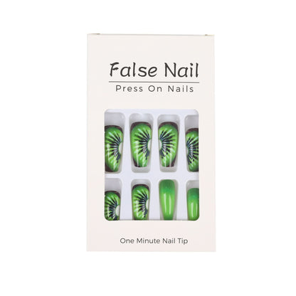 Creative artificial nails with kiwi motif Acalora