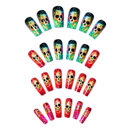 Artistic Skull Nail Art Acalora