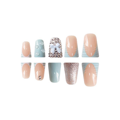 Decorative Nail Art Set with 3D Bows and Gems Acalora