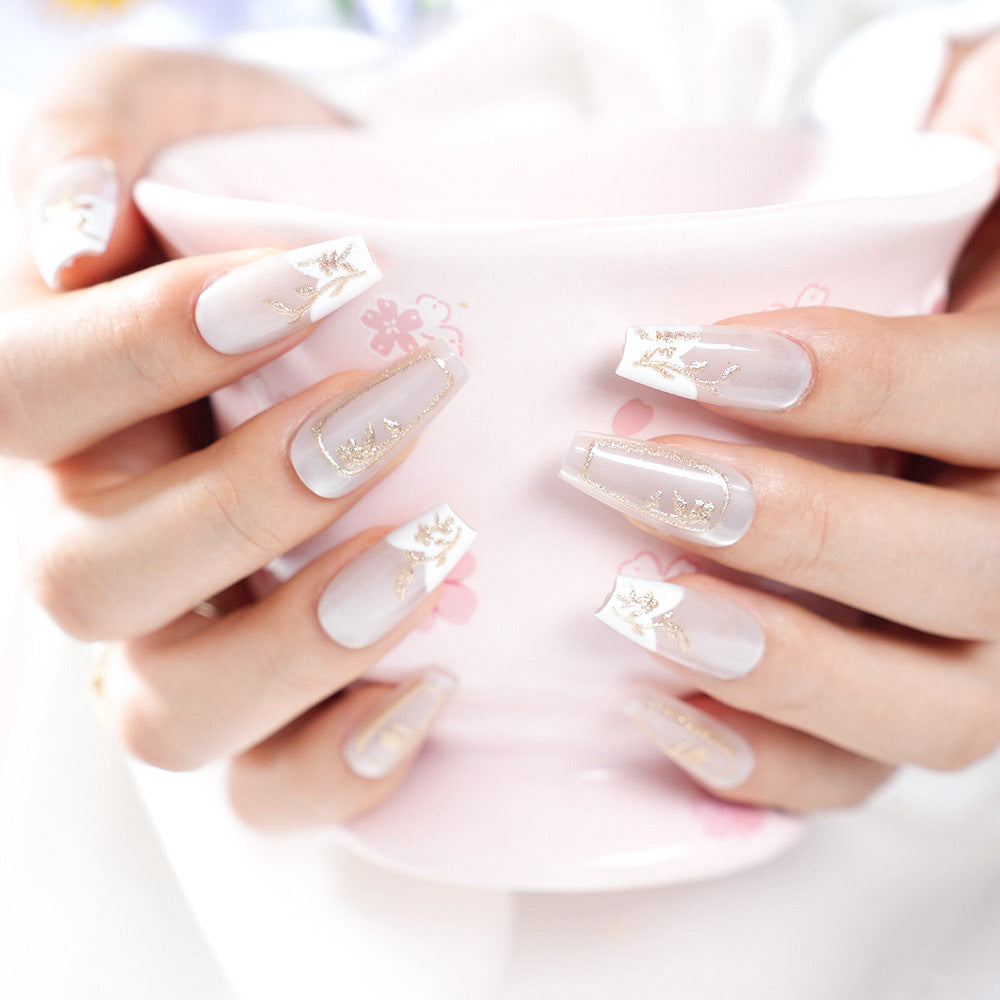 Floral Design Press-On Nail Set Acalora