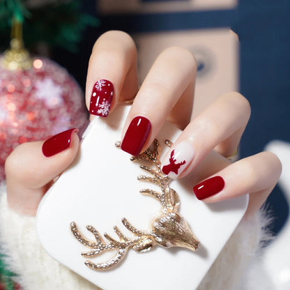 Elegant Stiletto Press-On Nail Set with Unique Design Acalora