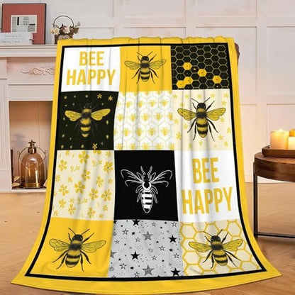 Fun Tropical Pineapple-Themed Fleece Throw Blanket