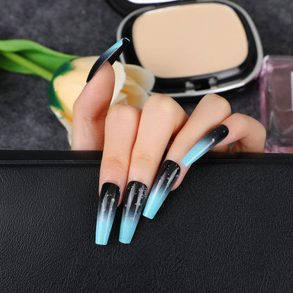 Elegant artificial nails with gold accents Acalora
