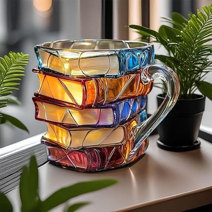 BowLift | BookCup 3D Mug – Hand-Painted Literature Mug in Book Shape
