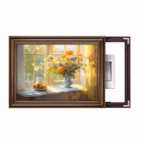 Framed Garden Scene Artwork