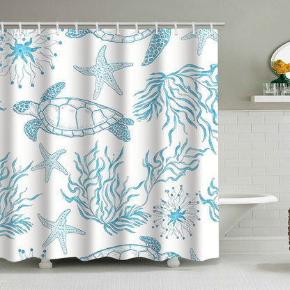 Ocean-Inspired Shower Curtain