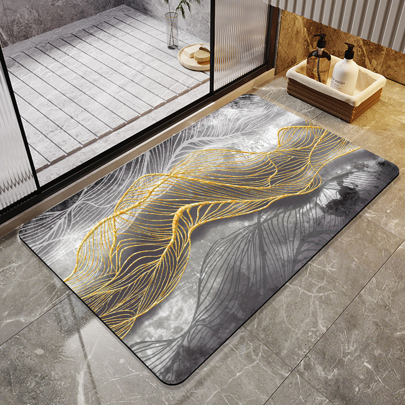 Modern Abstract Leaf Design Area Rug Acalora