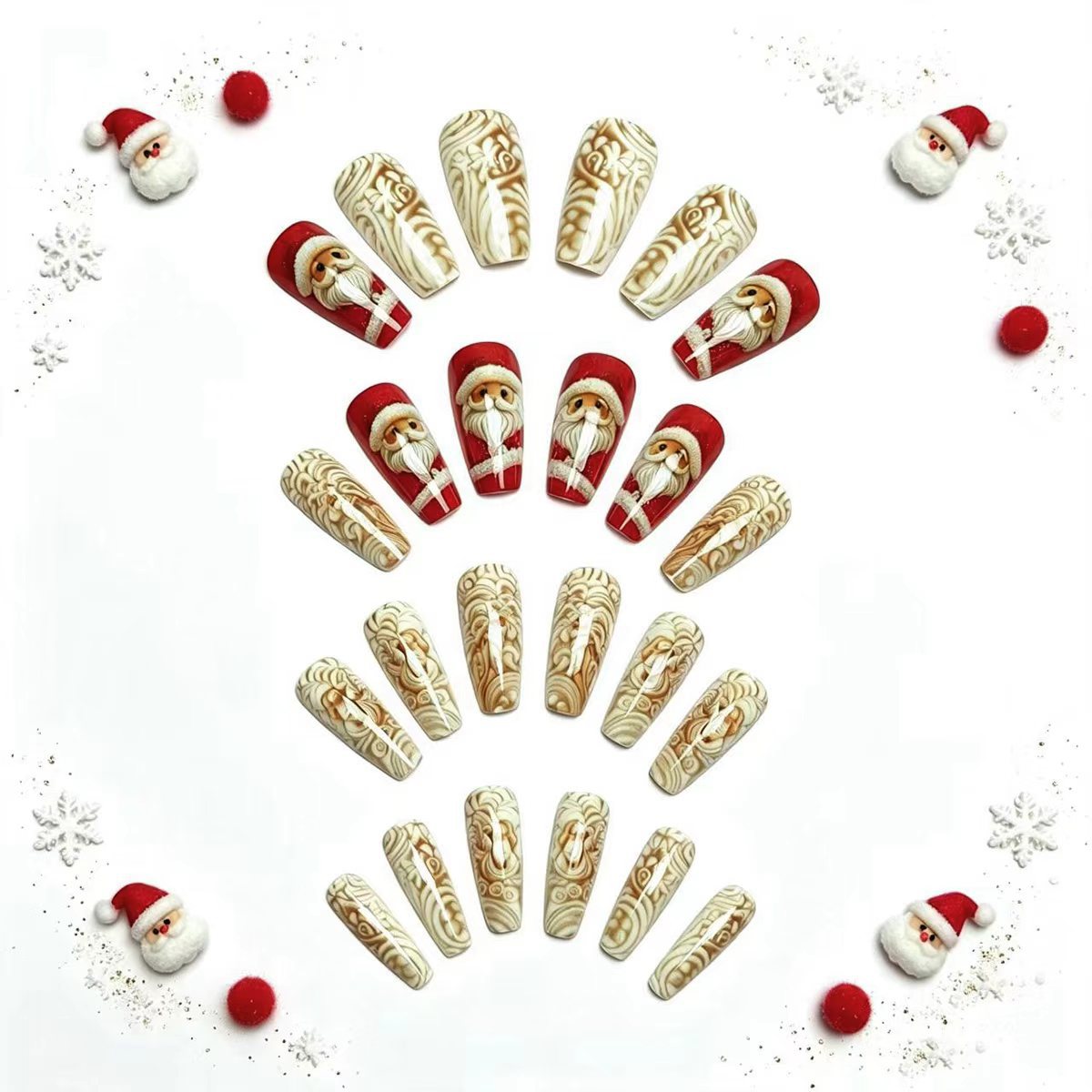 3D Decorative Holiday Nail Art Acalora