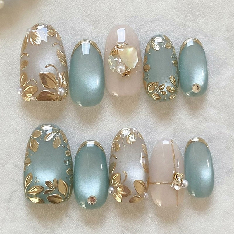 Thematic Underwater Nail Art Press-On Set Acalora