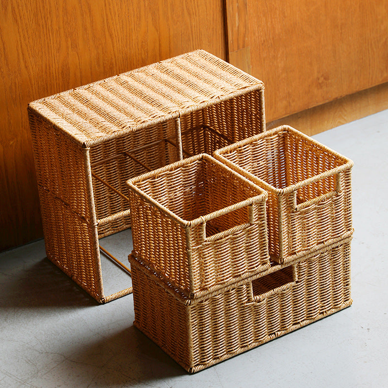 Multi-Drawer Wicker Storage Organizer Bowlift