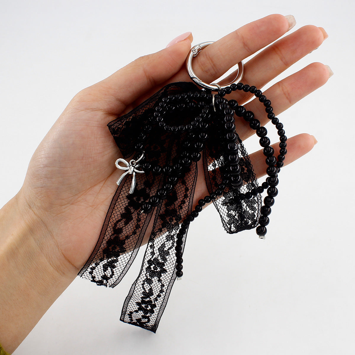 Lace and Bead Keychain Acalora