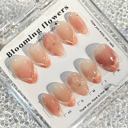 Decorative Press-On Nail Set with Floral Accents Acalora 1788495814