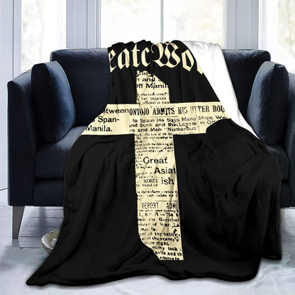 Graphic Print Plush Blanket