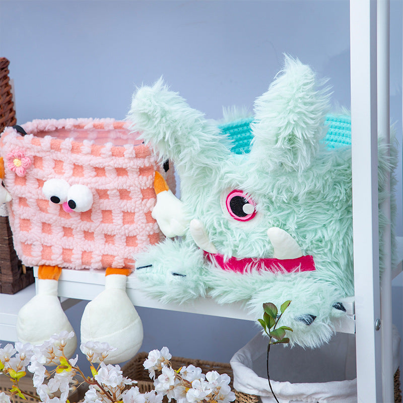 Playful storage basket with animal motif Acalora