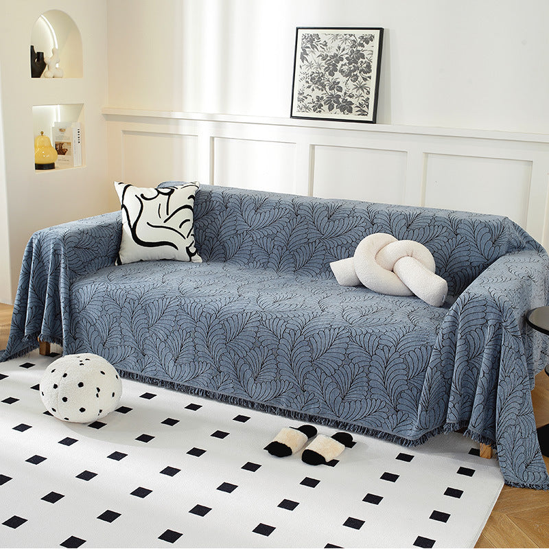 Elegant Leaf Pattern Sofa Cover