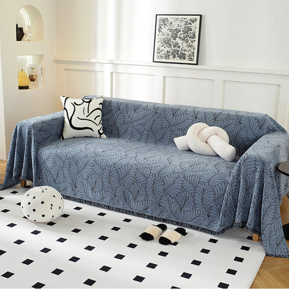 Elegant Leaf Pattern Sofa Cover