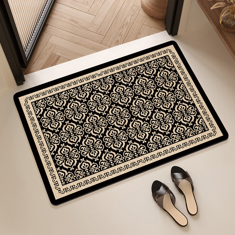 Elegant Geometric Pattern Bath Mat Acalora