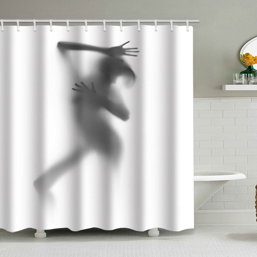 Artistic Silhouette Shower Curtain