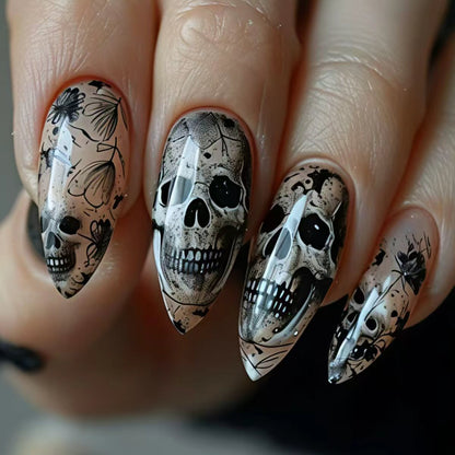 Artistic Skull-Themed Nail Art Acalora 1788155651