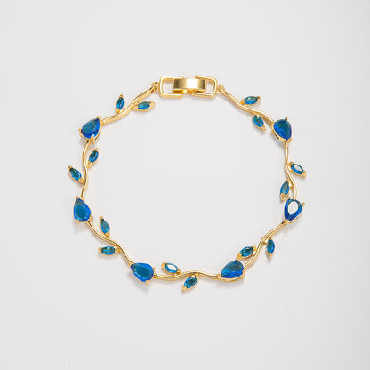 Elegant Floral Design Statement Bracelet Acalora