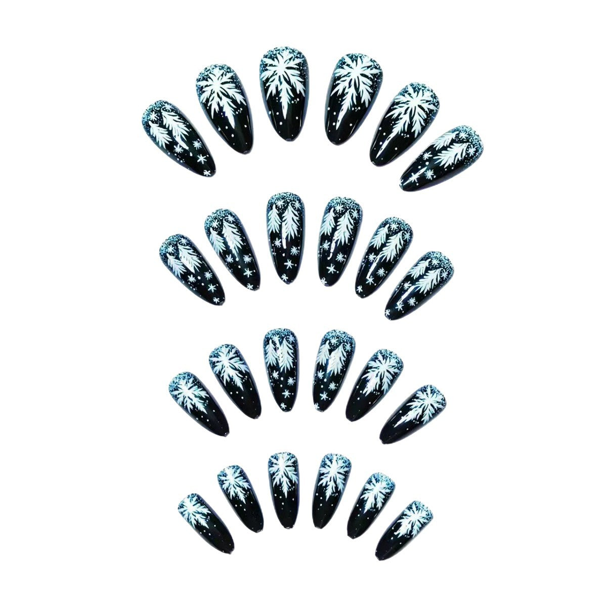 Snowy Winter-Themed Nail Art Acalora