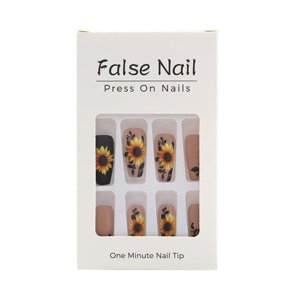 Artificial nails with sunflower motif Acalora