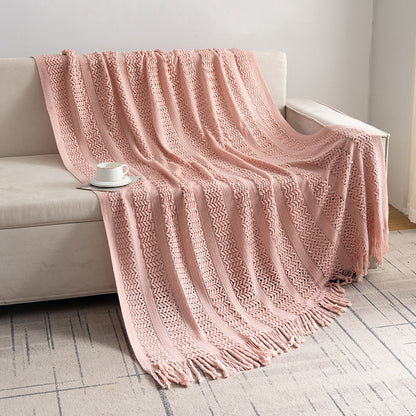 Textured Knit Throw Blanket