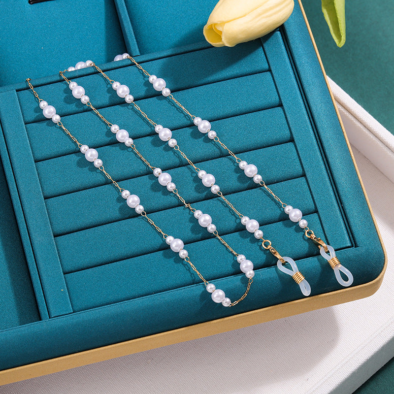 Elegant Pearl Chain Eyewear Chain Acalora