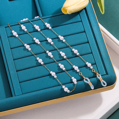 Elegant Pearl Chain Eyewear Chain Acalora
