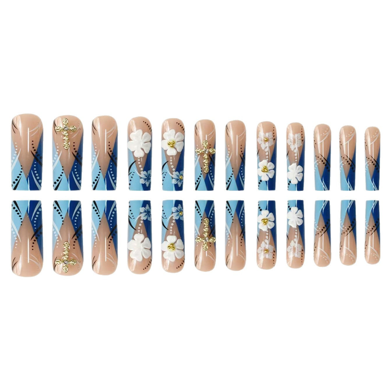 Decorative 3D Floral Nail Art Extensions Acalora