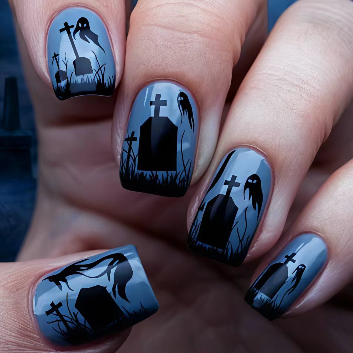 Spooky Themed Nail Art Acalora