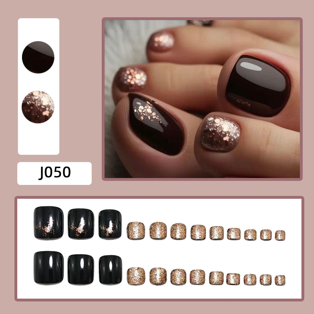 Glitter-accented artificial nails Acalora