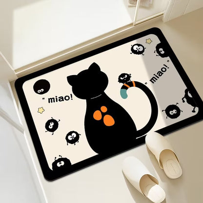 Fun Cat-Themed Bathroom Mat