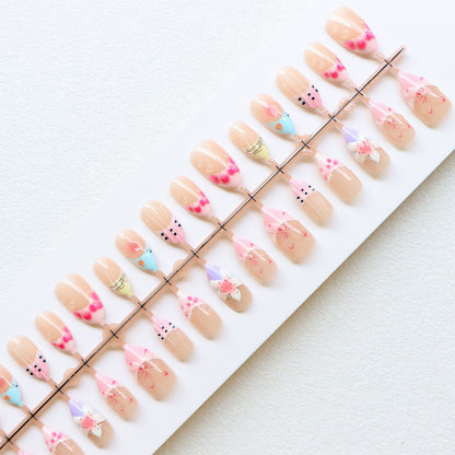 Playful Artisanal Press-On Nails Acalora
